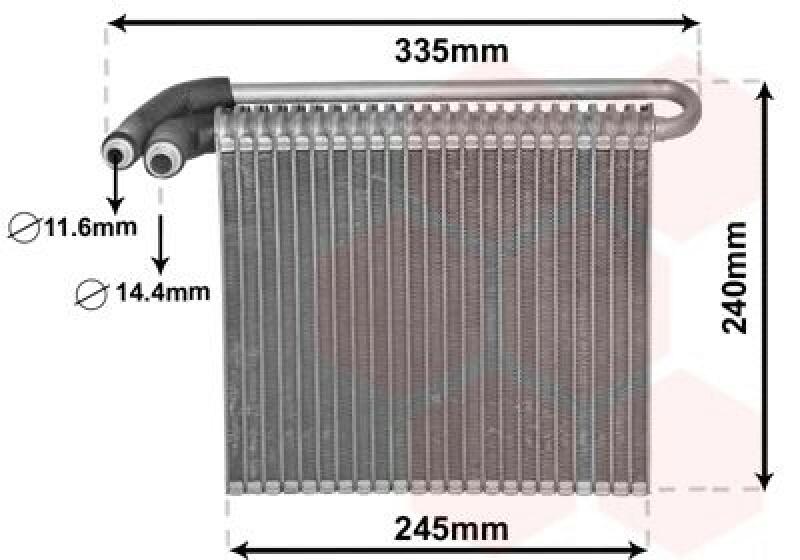 VAN WEZEL Evaporator, air conditioning