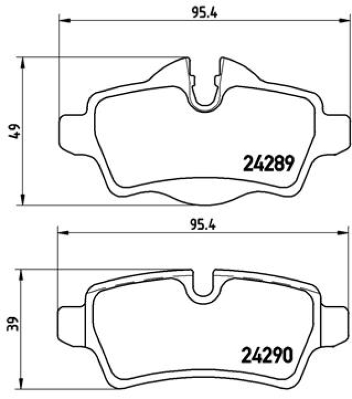 2x Brembo Bremscheibe Ø280mm + Beläge hinten passend für MINI Cooper Roadster