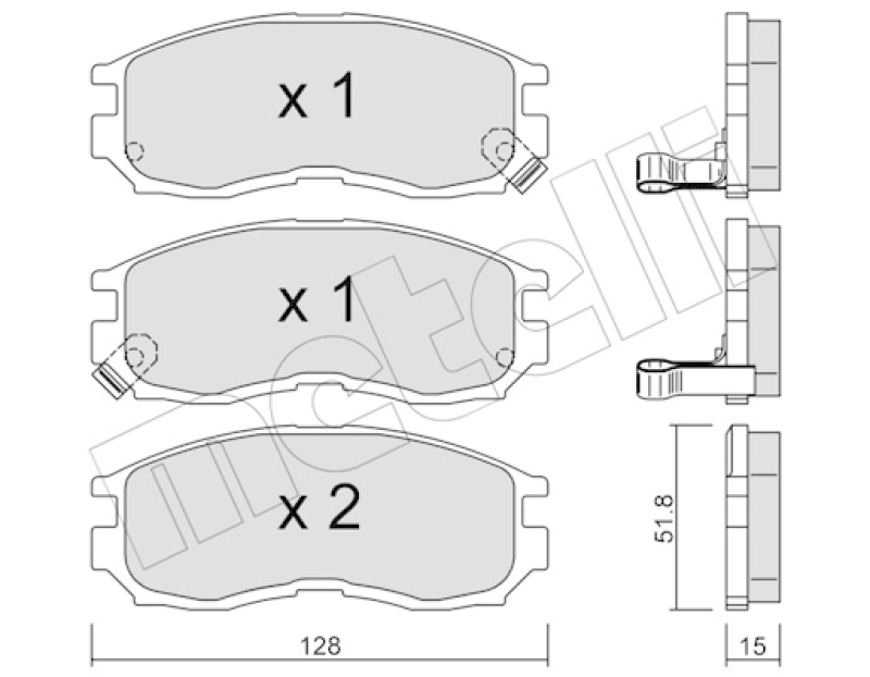 METELLI Brake Pad Set, disc brake