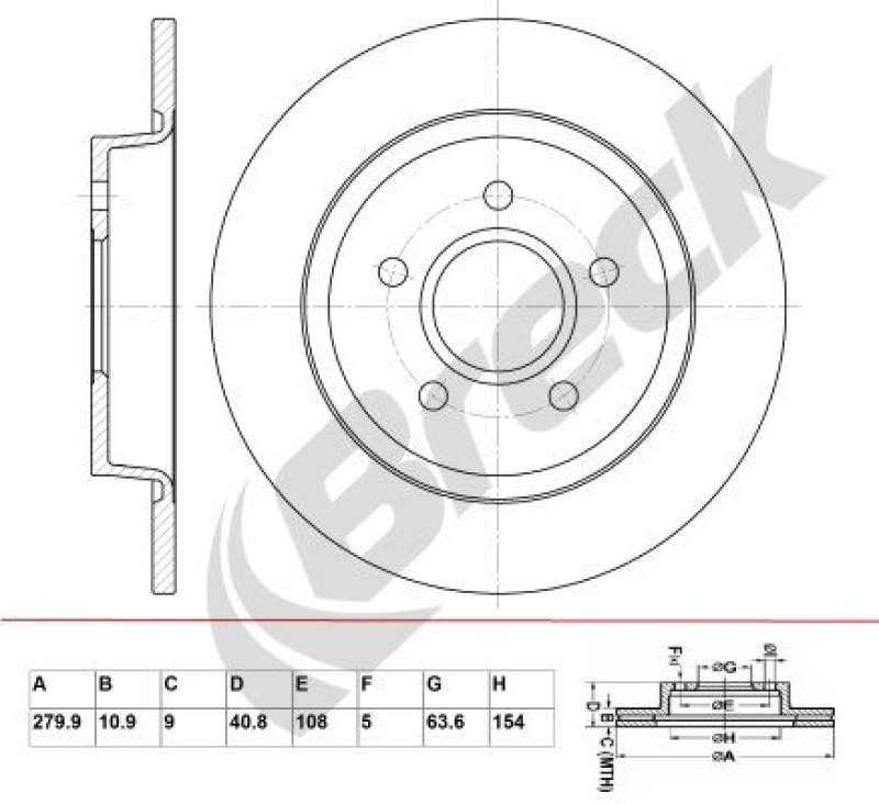 2x BRECK Brake Disc