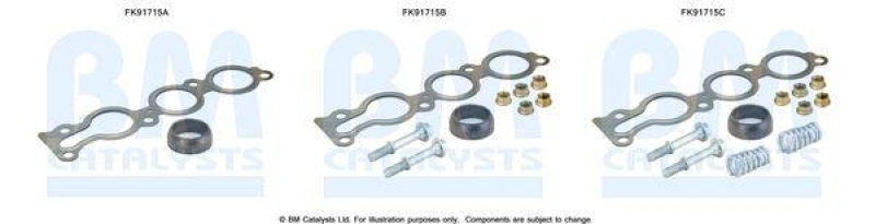 BM CATALYSTS Mounting Kit, catalytic converter