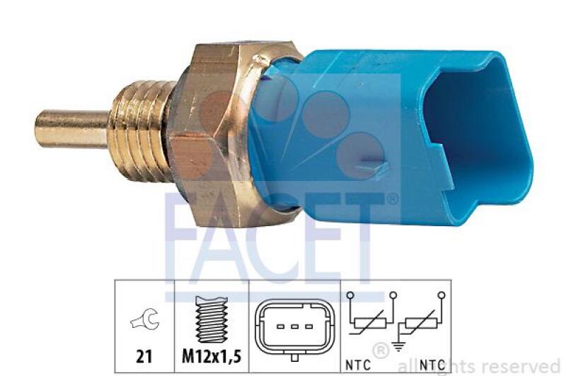 FACET Sensor, Kühlmitteltemperatur Made in Italy - OE Equivalent