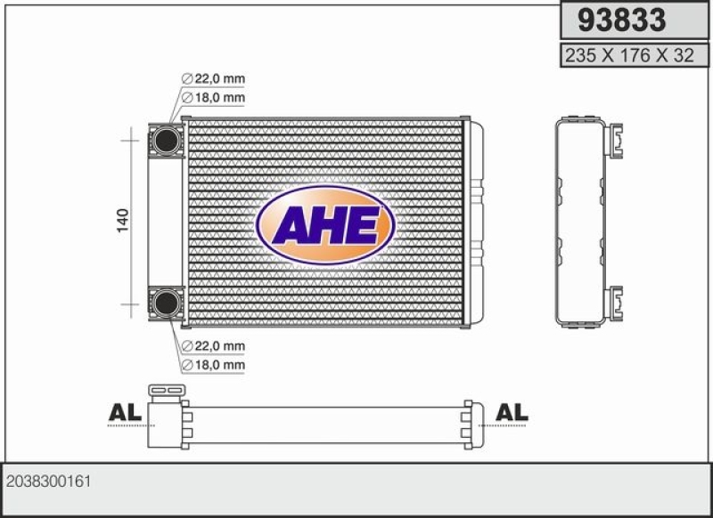 AHE Heat Exchanger, interior heating