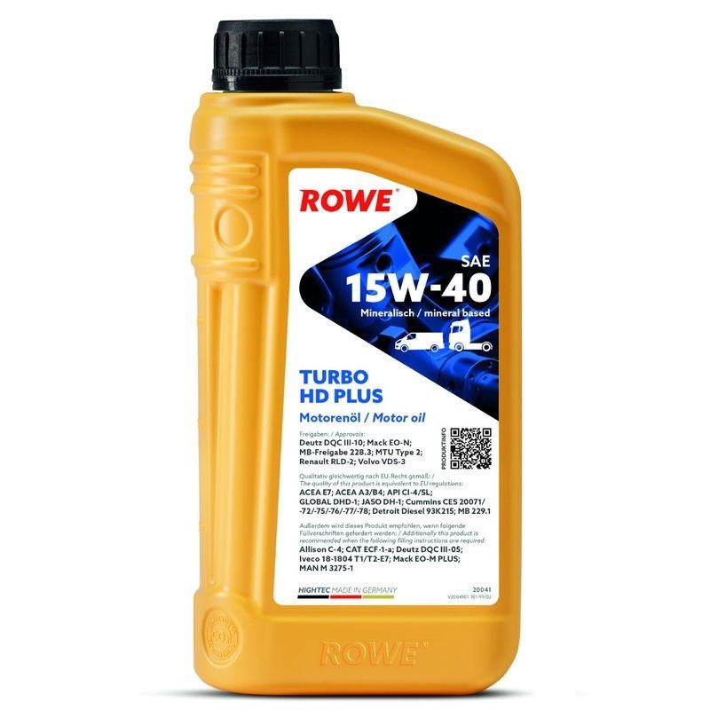 ROWE Motoröl HIGHTEC TURBO HD SAE 15W-40 PLUS (20041)