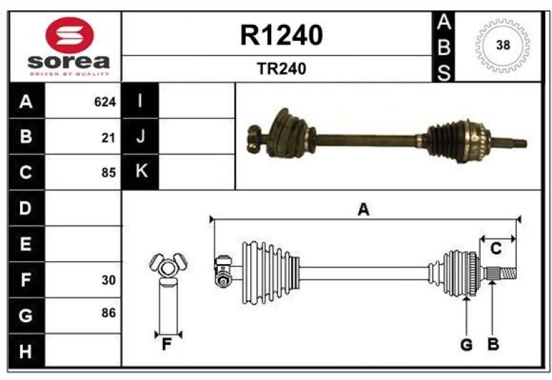 SNRA Drive Shaft