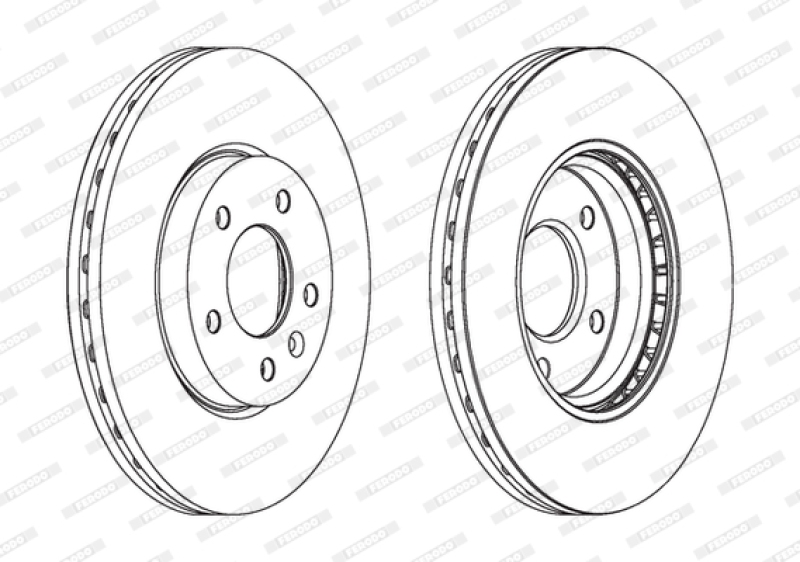 2x FERODO Bremsscheibe PREMIER Coat+ disc