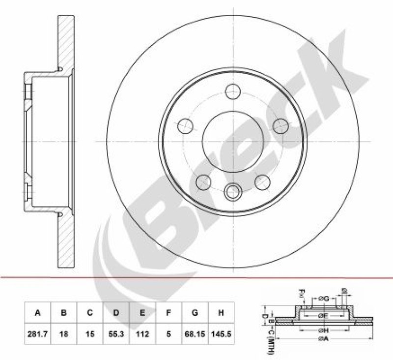 2x BRECK Brake Disc