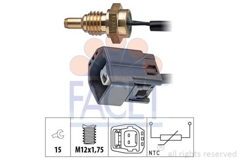 FACET Sensor, coolant temperature Made in Italy - OE Equivalent