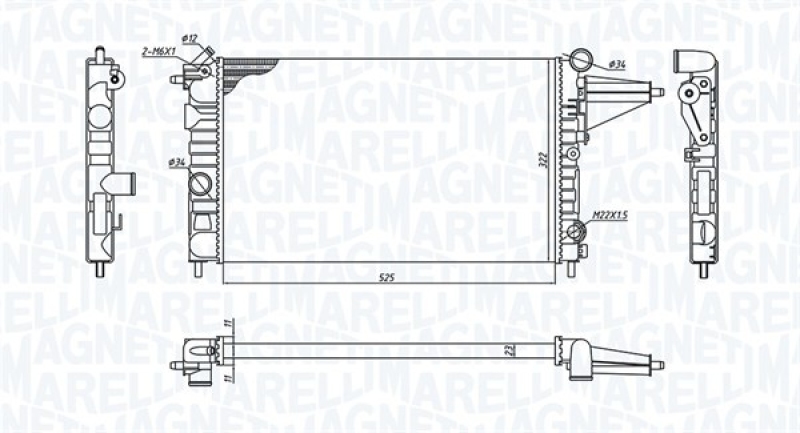 MAGNETI MARELLI Kühler, Motorkühlung