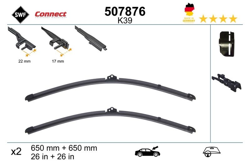 SWF Wischblatt CONNECT MADE IN GERMANY