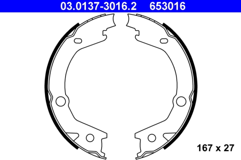 ATE Brake Shoe Set, parking brake