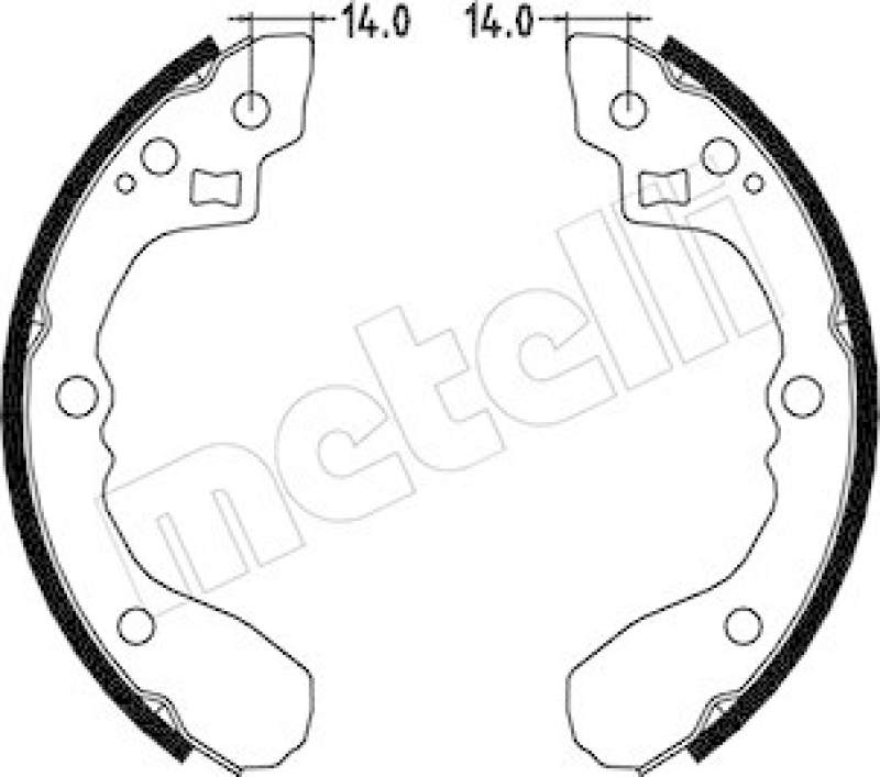 METELLI Bremsbackensatz