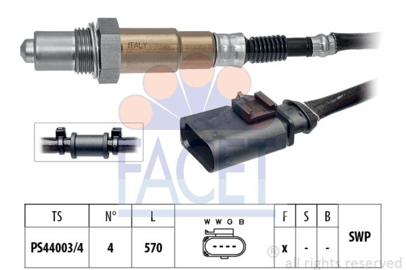 FACET Lambda Sensor Made in Italy - OE Equivalent