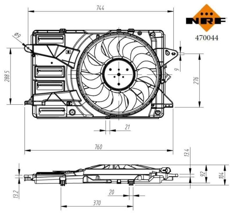 NRF Fan, engine cooling