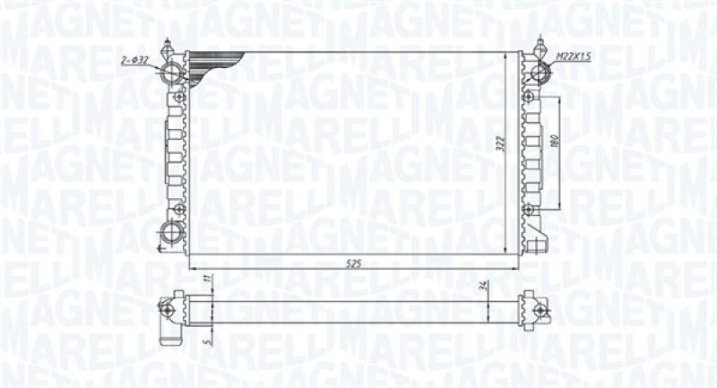 MAGNETI MARELLI Kühler, Motorkühlung