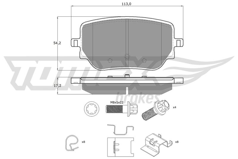 TOMEX Brakes Bremsbelagsatz, Scheibenbremse