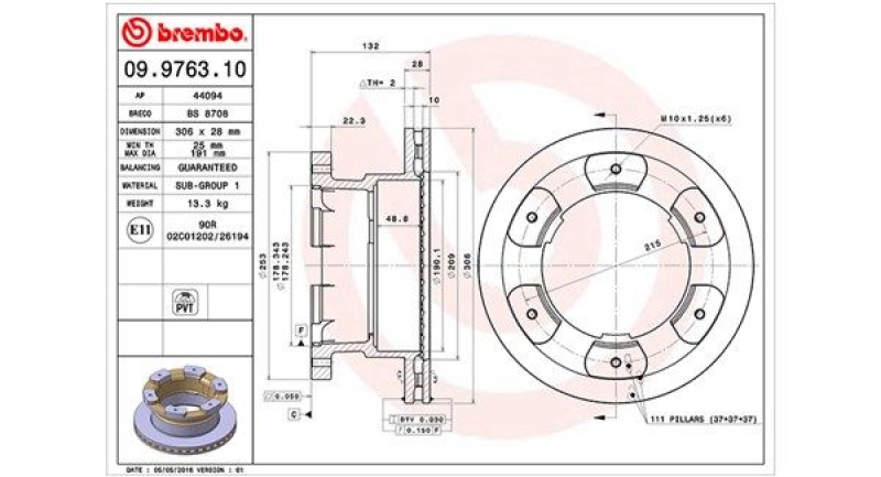 2x MAGNETI MARELLI Bremsscheibe