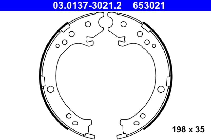 ATE Brake Shoe Set, parking brake