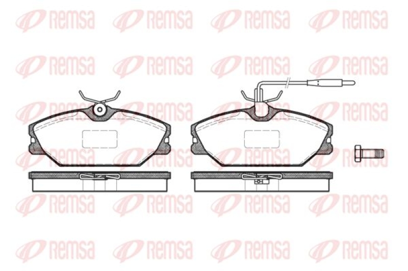 REMSA Brake Pad Set, disc brake