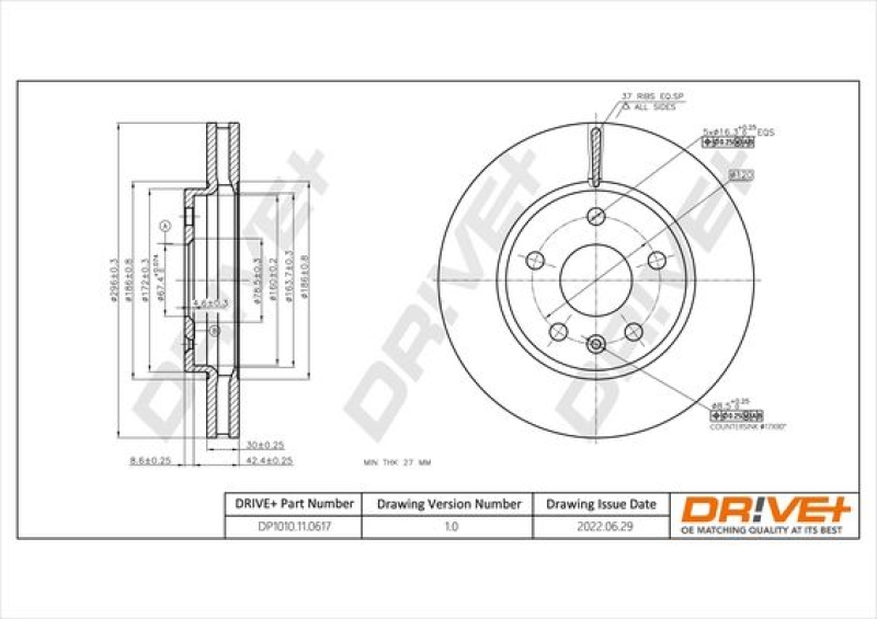 2x Dr!ve+ Bremsscheibe