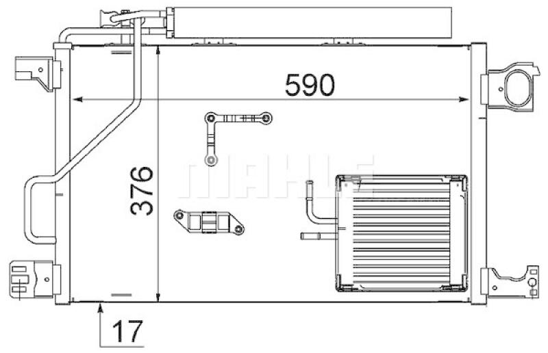 MAHLE Condenser, air conditioning BEHR