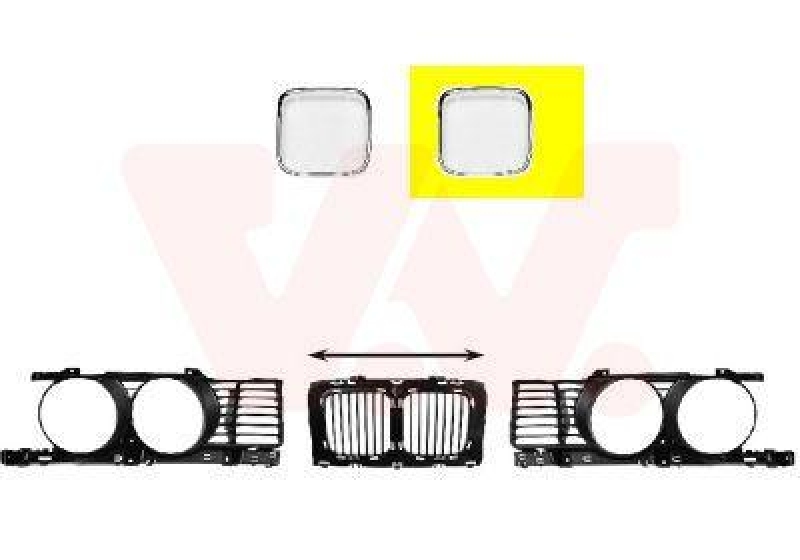 VAN WEZEL Frame, radiator grille ** Equipart **