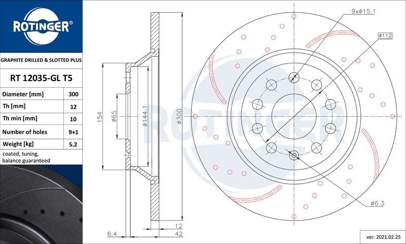 2x ROTINGER Bremsscheibe