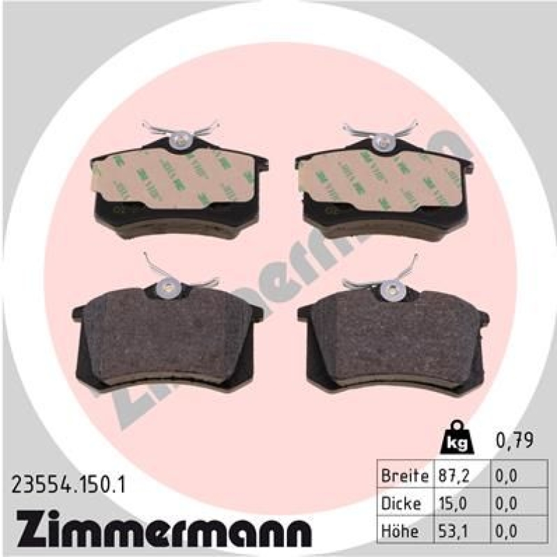 Zimmermann Sport Bremsscheiben + Zimmermann Bremsbeläge