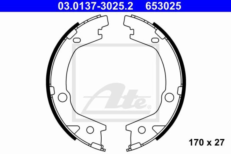 ATE Brake Shoe Set, parking brake