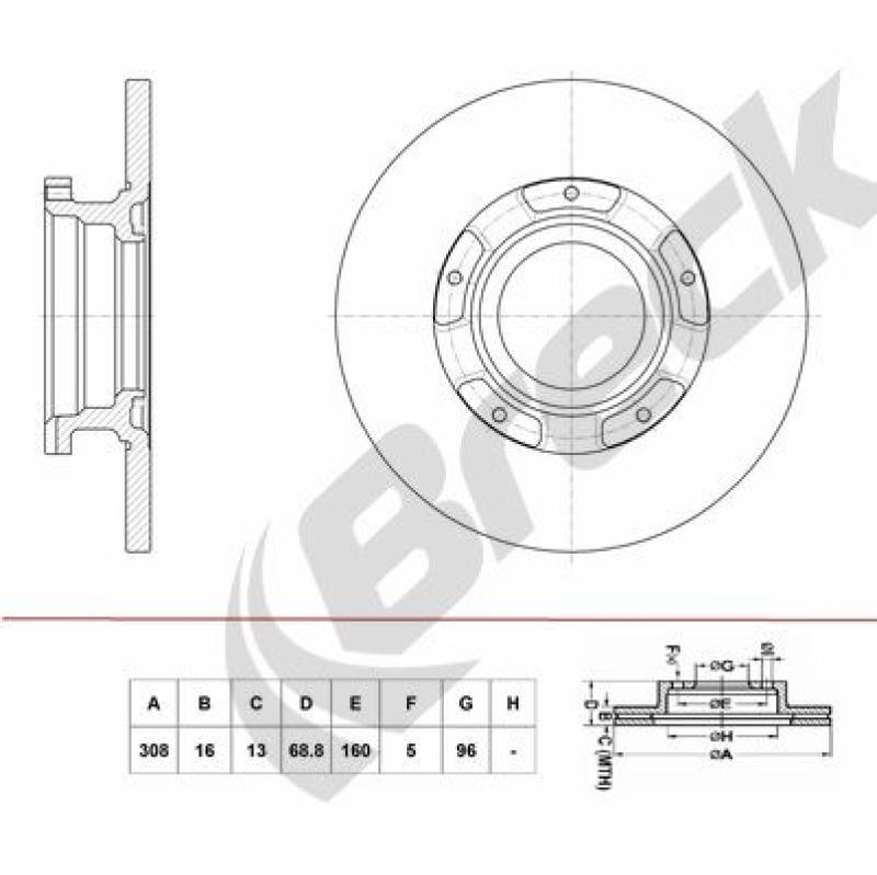 2x BRECK Brake Disc