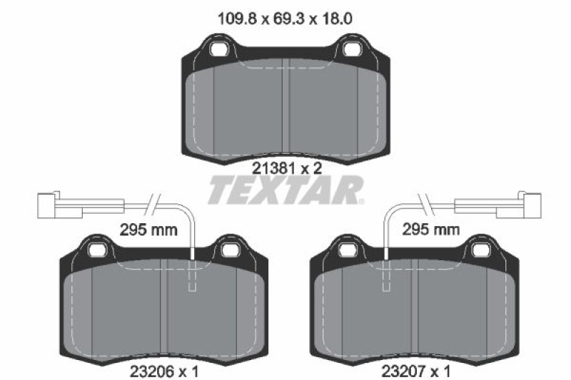 TEXTAR Brake Pad Set, disc brake Q+