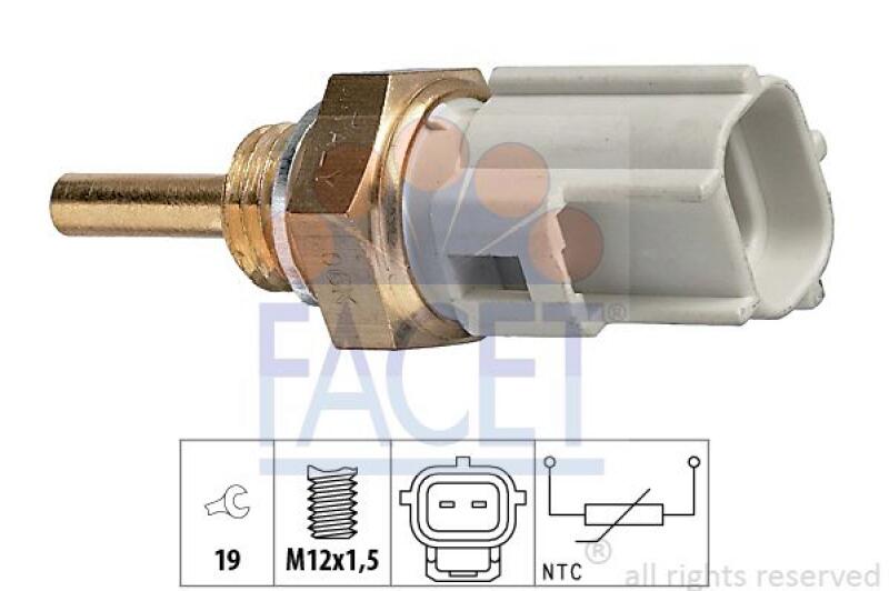 FACET Sensor, coolant temperature Made in Italy - OE Equivalent