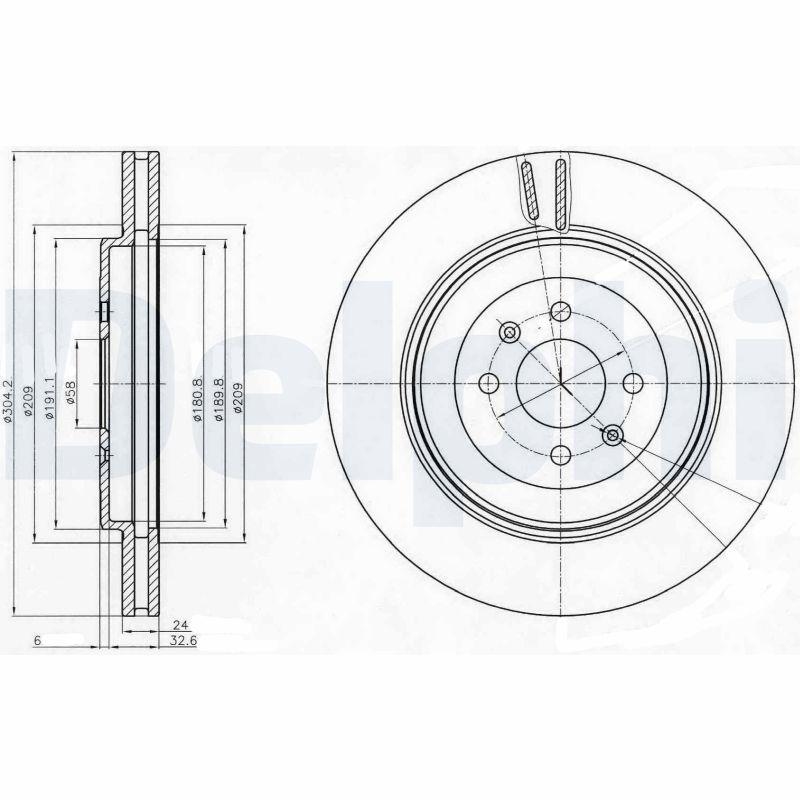 2x DELPHI Bremsscheibe