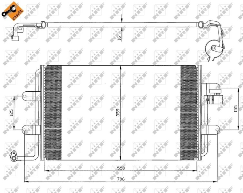 NRF Condenser, air conditioning EASY FIT