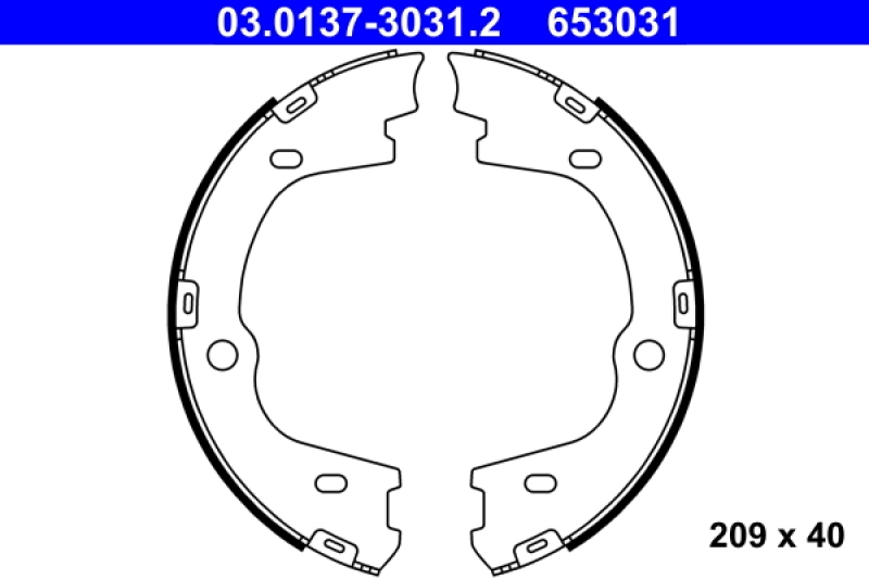 ATE Brake Shoe Set, parking brake