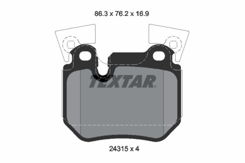 TEXTAR Brake Pad Set, disc brake Q+