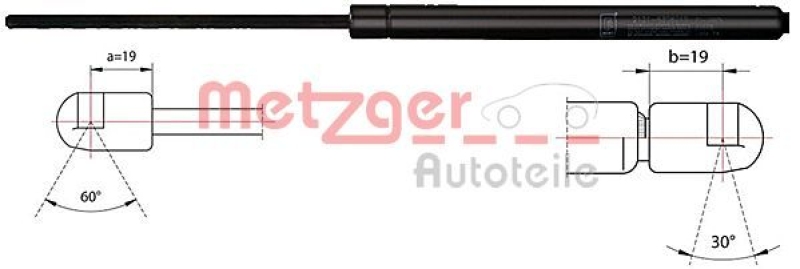 METZGER Gas Spring, boot-/cargo area