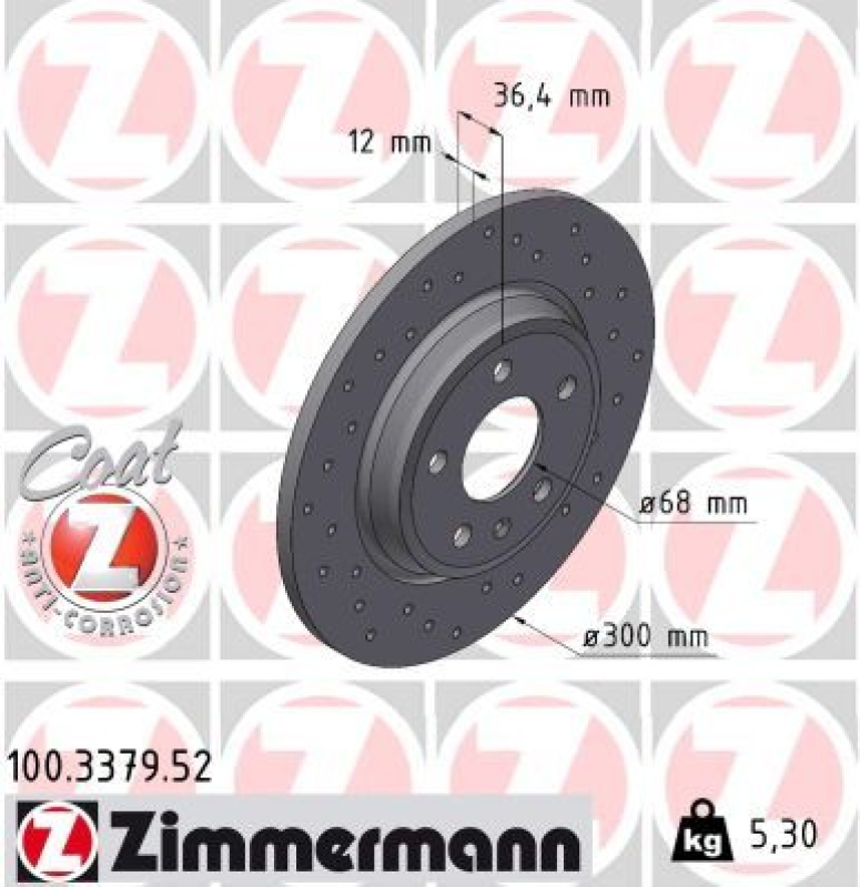 2x ZIMMERMANN Bremsscheibe SPORT Z