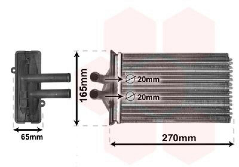 VAN WEZEL Heat Exchanger, interior heating