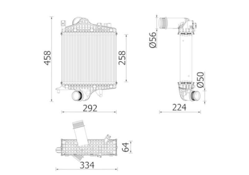 MAHLE Ladeluftkühler BEHR *** PREMIUM LINE ***