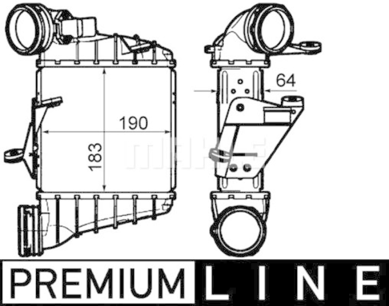 MAHLE Ladeluftkühler BEHR *** PREMIUM LINE ***