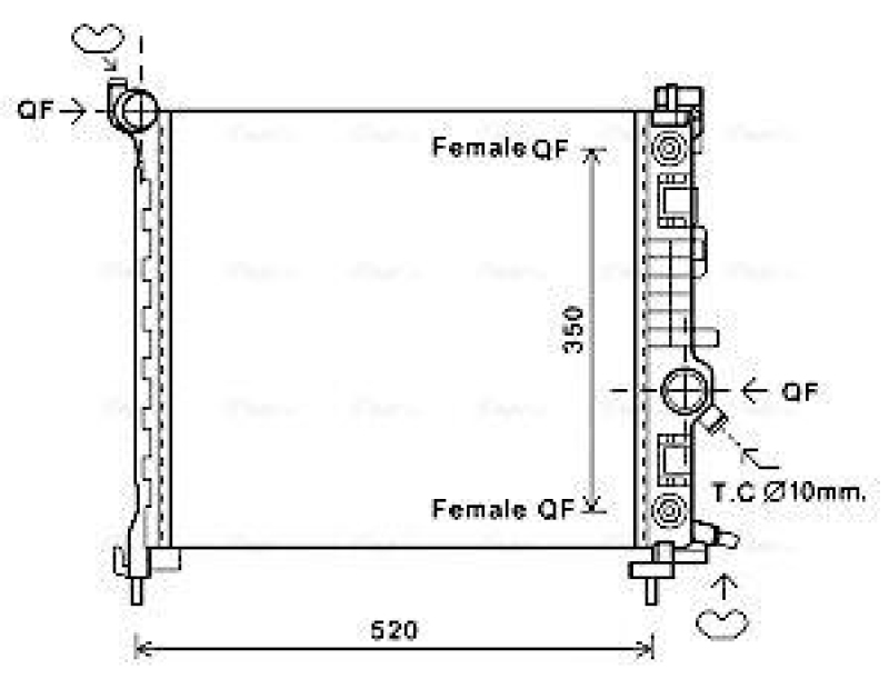 AVA QUALITY COOLING Kühler, Motorkühlung