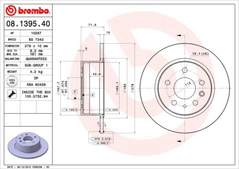 2x BREMBO Brake Disc PRIME LINE