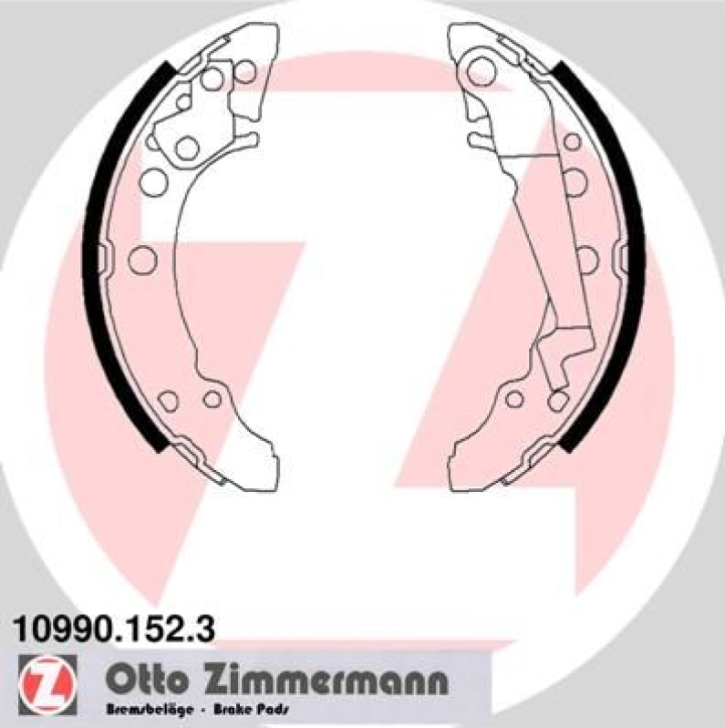 ZIMMERMANN Brake Shoe Set