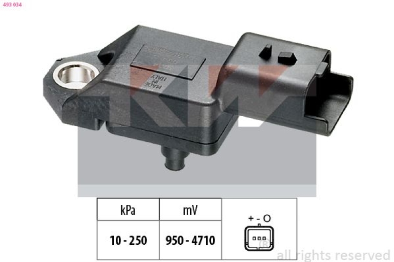 KW Luftdrucksensor, H&ouml;henanpassung Made in Italy - OE Equivalent