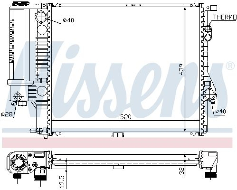 NISSENS Radiator, engine cooling