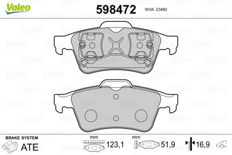 VALEO Brake Pad Set, disc brake