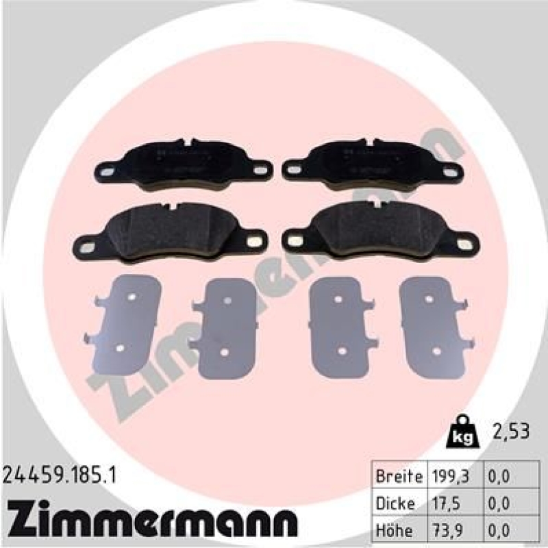 2x ZIMMERMANN Bremsscheiben Ø315mm + Beläge Vorne passend für Porsche Cayman 981