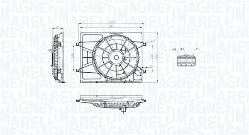 MAGNETI MARELLI Lüfter, Motorkühlung