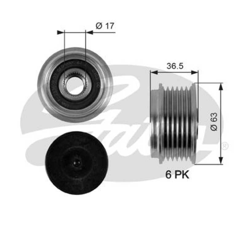 GATES Alternator Freewheel Clutch DriveAlign®